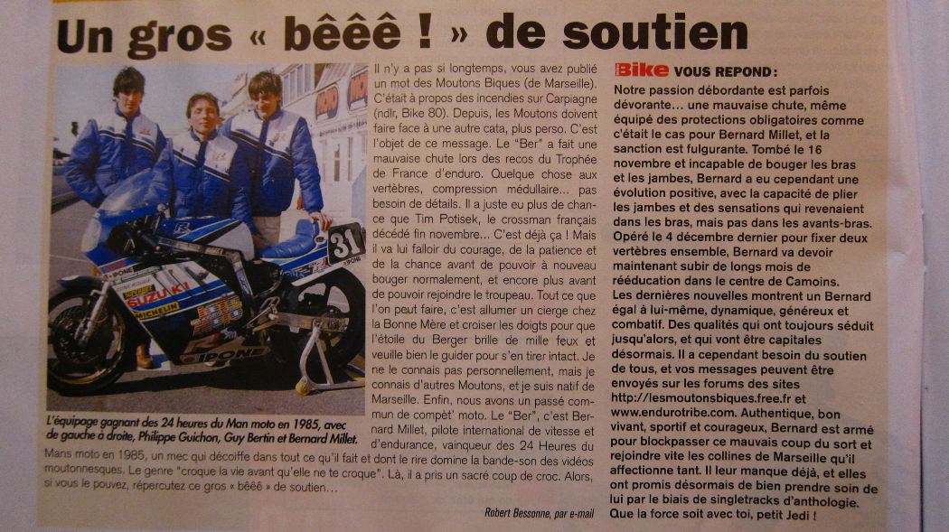 Article paru dans Bike : Par Robert Bessonne